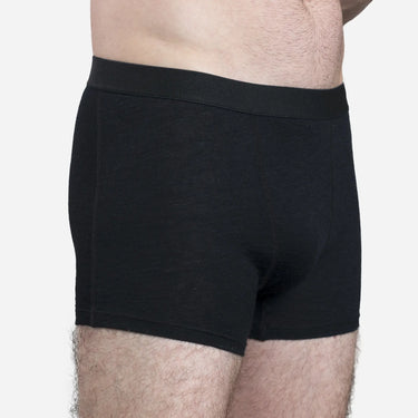 Men's Alpaca Wool Boxer Briefs: 160 Ultralight color Black