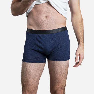 Men's Alpaca Wool Boxer Briefs: 160 Ultralight color Navy Blue