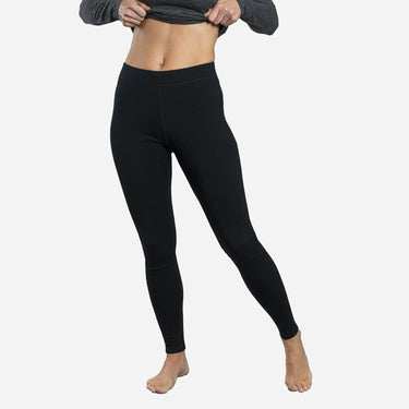 Women's Alpaca Wool Leggings: 300 Lightweight color black