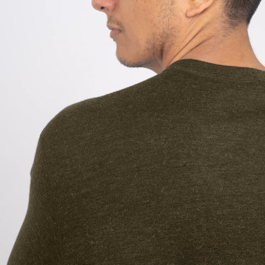 mens alpaca sweater lightweight color green
