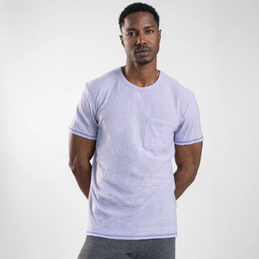 mens functional crew pocket color lilac