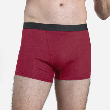 mens high sweat wicking boxer brief color natural red