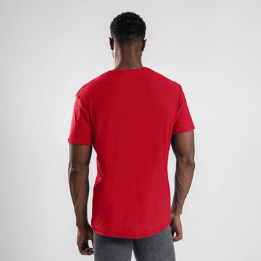 mens outdoor activities crew pocket color red