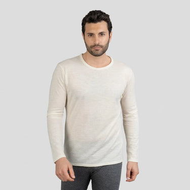 mens warmest long sleeve tshirt color Undyed