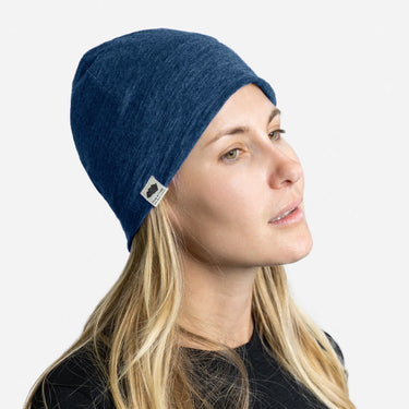 thermo regulate beanie ultralight color natural blue