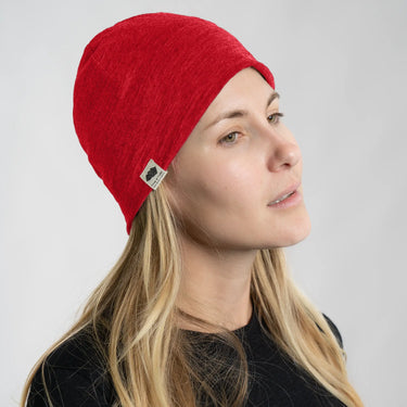 unisex sustainable beanie ultralight color red