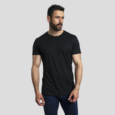 mens best active crew neck tshirt color black